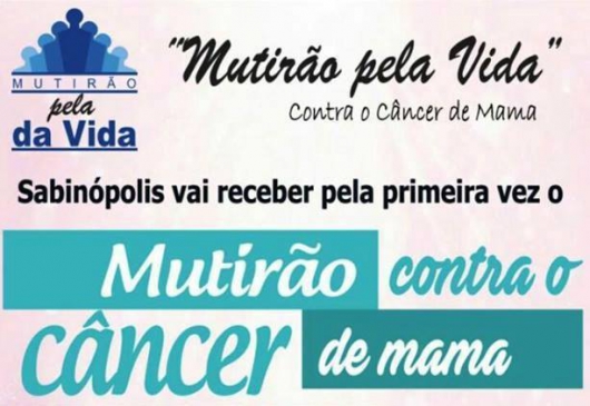Sabinópolis realiza “Mutirão pela Vida” contra o câncer de mama