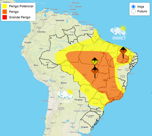 INMET emite alertas amarelo e laranja de chuvas intensas para Guanhães