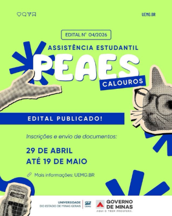 Abertas a partir de hoje, as inscri&ccedil;&otilde;es da UEMG para Programa de Assist&ecirc;ncia Estudantil com aux&iacute;lio a alunos de baixa renda em Guanh&atilde;es