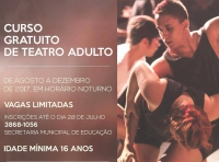 Abertas até amanhã as inscrições para curso gratuito de teatro em Conceição do Mato Dentro