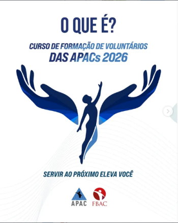 Inscri&ccedil;&otilde;es para Curso de Forma&ccedil;&atilde;o de Volunt&aacute;rios da APAC Guanh&atilde;es terminam AMANH&Atilde;