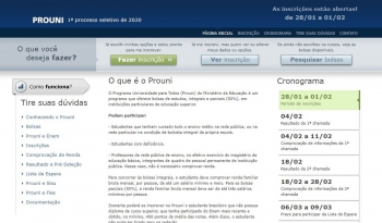 Após ser adiado, Prouni tem inscrição aberta