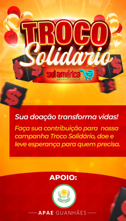 Agora ficou mais fácil de fazer o bem e contribuir com a APAE Guanhães !