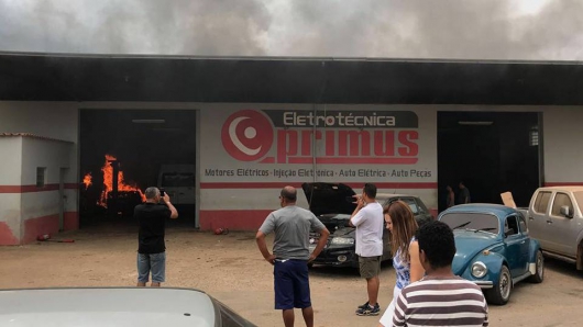 Guanhães: Incêndio invade galpão da Eletrotécnica Primus