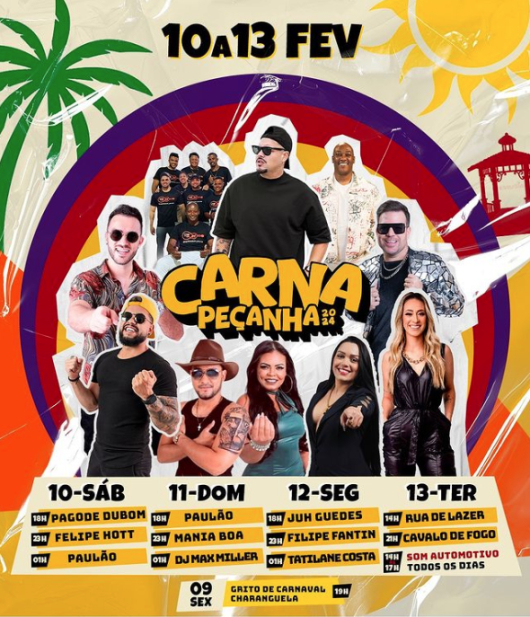 CARNAPEÇANHA: Anunciadas as atrações do Carnaval 2024