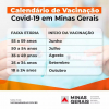 Minas divulga calendário de vacinação da Covid por faixa etária