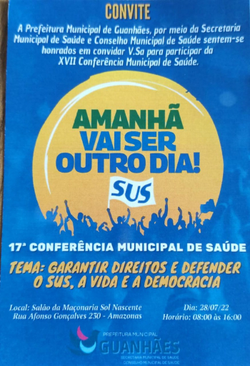 17ª Conferência Municipal de Saúde acontece nesta quinta em Guanhães