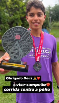AINDA SOBRE ESPORTE: Atleta Lucas Magno &eacute; vice-campe&atilde;o em corrida contra a p&oacute;lio e Ipatinga