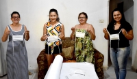 Corrente do bem mobiliza costureiras de Virgin&oacute;polis na produ&ccedil;&atilde;o de m&aacute;scara descart&aacute;veis