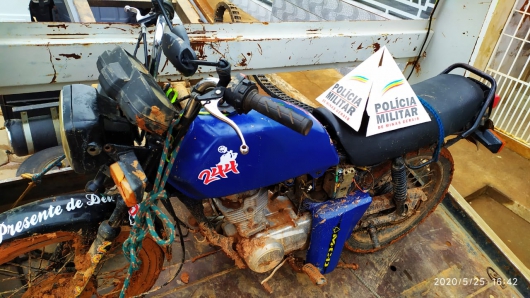 Motocicleta furtada em Belo Horizonte é recuperada em Rio Vermelho