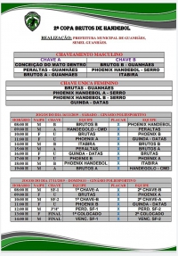 GUANHÃES:  Confira as equipes que vão participar da II Copa Brutus de Handebol que acontece em novembro