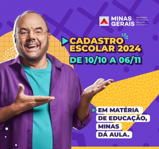 Cadastro Escolar 2024 já começou na rede estadual de ensino