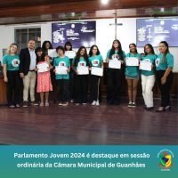 Parlamento Jovem 2024 é destaque em sessão ordinária da Câmara Municipal de Guanhães