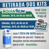 ATENÇÃO ATLETAS: Saiba como retirar os kits da corrida Águia Run e do Desafio Águia de Mountain Bike