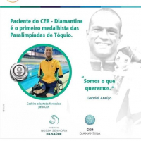 Primeira medalha do Brasil na Paralimpíadas em Tóquio é de paciente do Centro de Reabilitação de Diamantina