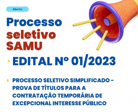 Prefeitura de Guanhães divulga Processo Seletivo Simplificado para o SAMU