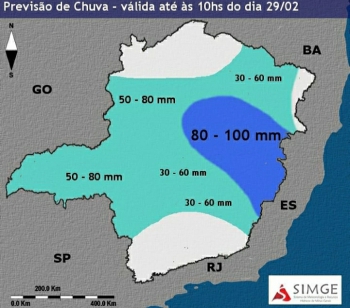 Defesa Civil alerta sobre acumulo de chuva em Guanhães e outras cidades da região