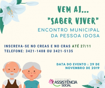 Inscrições para Encontro Municipal da Pessoa Idosa terminam nesta quarta-feira em Guanhães