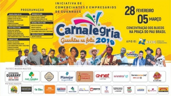 Abertura oficial do CARNALEGRIA acontece nesta quinta em Guanhães!