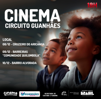 Povoados da Barreira, Cruzeiro do Aricanga e bairro Alvorada recebem Projeto Cinema Circuito Guanhães a partir desta sexta