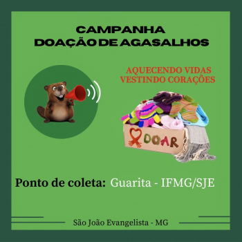 Empresas juniores do IFMG SJE promovem Campanha de Doação de Agasalhos