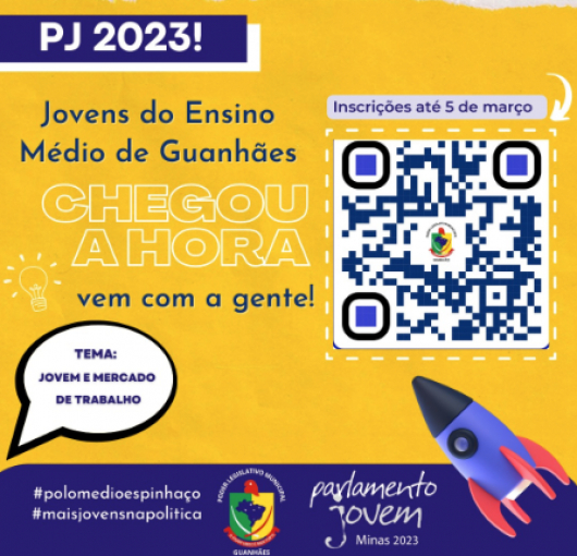 Inscrições para o Parlamento Jovem 2023 da Câmara Municipal de Guanhães terminam neste domingo