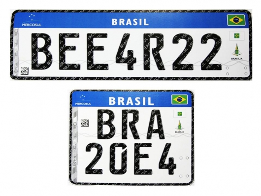 Novo modelo de placas de veículos começa a valer em 1º de setembro