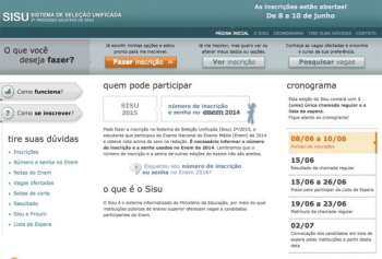 SISU: Inscrições no Sisu começam no dia 11 de janeiro