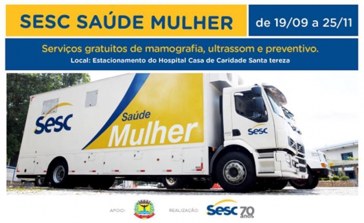 Unidade móvel do ‘Sesc Saúde Mulher&quot; chega a Serro