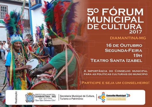 Diamantina realiza na próxima semana o 5º Fórum Municipal de Cultura