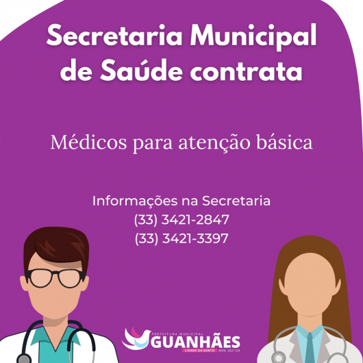 ATENÇÃO MORADORES DE GUANHÃES: Domingo não vai haver atendimento no Centro Covid e nem nos PSF´s da cidade