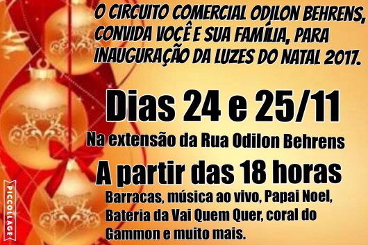 Guanhães: Inauguração das luzes de natal do Circuito Comercial Odilon Behrens acontece hoje e amanhã