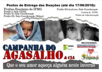 Solidariedade: Doações da Campanha do Agasalho promovida pelo IFMG/SJE terminam nesta sexta