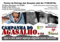 Solidariedade: Doa&ccedil;&otilde;es da Campanha do Agasalho promovida pelo IFMG/SJE terminam nesta sexta