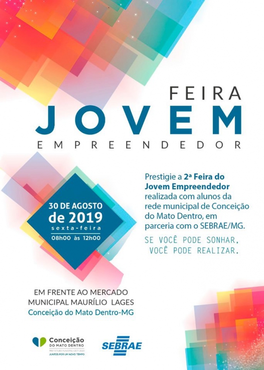 Conceição do Mato Dentro vai realizar 2ª Feira do Jovem Empreendedor