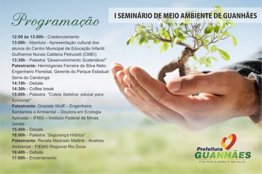Guanhães recebe o I Seminário de Meio Ambiente