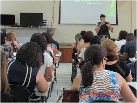 Diretores de 75 escolas de Guanhães e região participam de reunião com a Polícia Militar