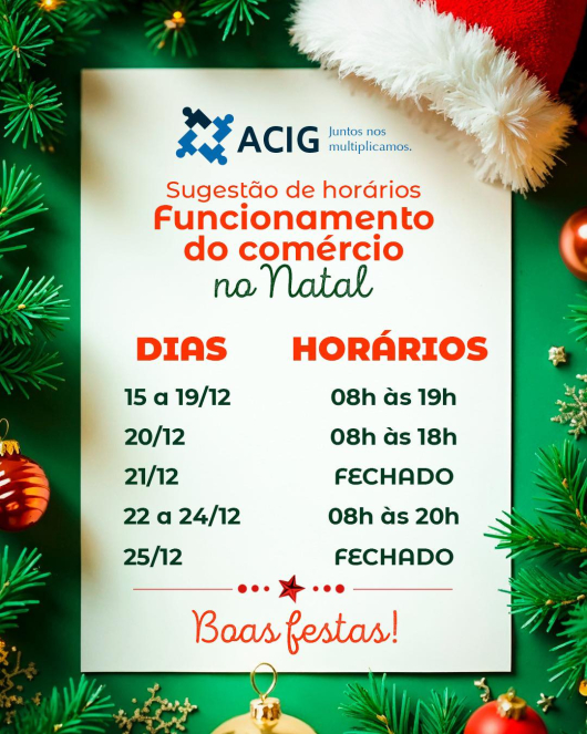 Com&eacute;rcio guanhanense vai funcionar em hor&aacute;rio especial at&eacute; a pr&oacute;xima quarta (24)