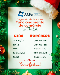 Com&eacute;rcio guanhanense vai funcionar em hor&aacute;rio especial at&eacute; a pr&oacute;xima quarta (24)