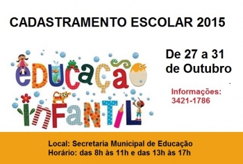 Guanhães: termina nesta sexta o cadastramento de alunos da educação infantil