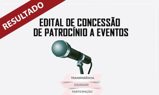 Governo divulga resultado de Edital de Patrocínio