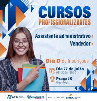 OPORTUNIDADE EM GUANHÃES: Moradores poderão participar de cursos de capacitação gratuita