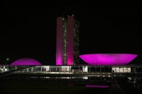 Cidades se iluminam de rosa para lembrar combate ao c&acirc;ncer de mama
