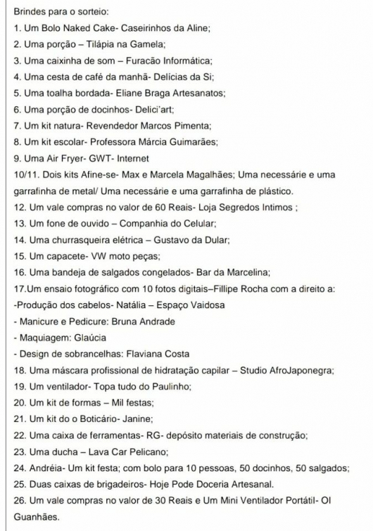 GUANHÃES: Ainda há números disponíveis para a rifa beneficente em prol de Joaquim José da Rocha