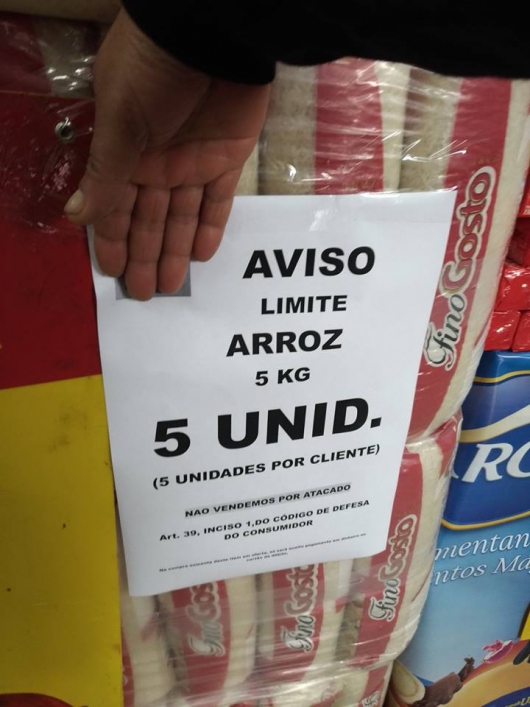 GUANHÃES: Supermercado da cidade já limita compra de produtos