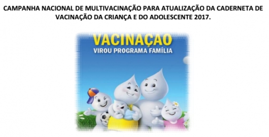Campanha Nacional de Multivacinação começa na próxima semana em Guanhães