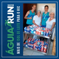 Mais de 150 litros de leite recolhidos durante a 4ª edição do Águia Run são doados ao HIC em Guanhães