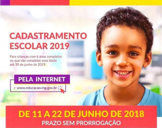 Guanhães: Cadastramento Escolar 2019 começa nesta segunda-feira