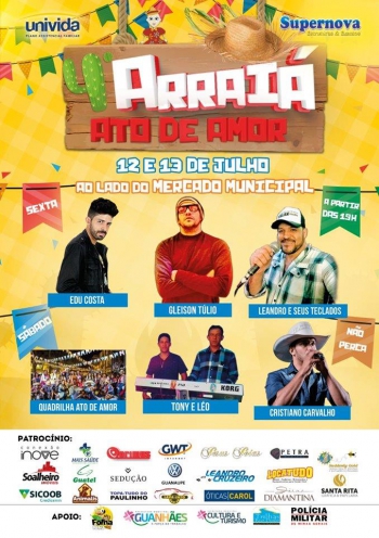 4ª Edição do Arraiá Ato de Amor acontece neste final de semana em Guanhães