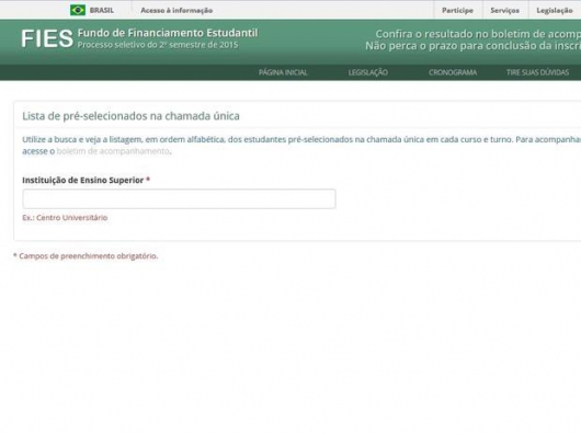 Após atraso por liminar, lista de selecionados no Fies é divulgada